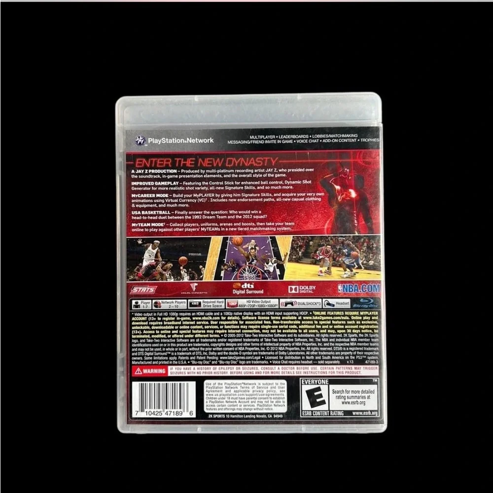 NBA 2K13 Sony Playstation 3 2012 - Executive Produced by JAY Z
